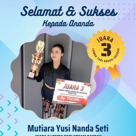Mahasiswa PBSD FKIP Univet Bantara Raih Juara 3 Tari Kreasi Daerah pada Jambore Pemuda Sukoharjo 2025 Mahasiswa PBSD FKIP Univet Bantara Raih Juara 3 Tari Kreasi Daerah pada Jambore Pemuda Sukoharjo 2025
